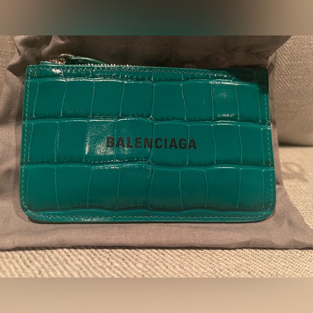 Balenciaga Croc-Embossed Card Holder
